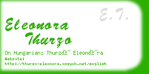 eleonora thurzo business card